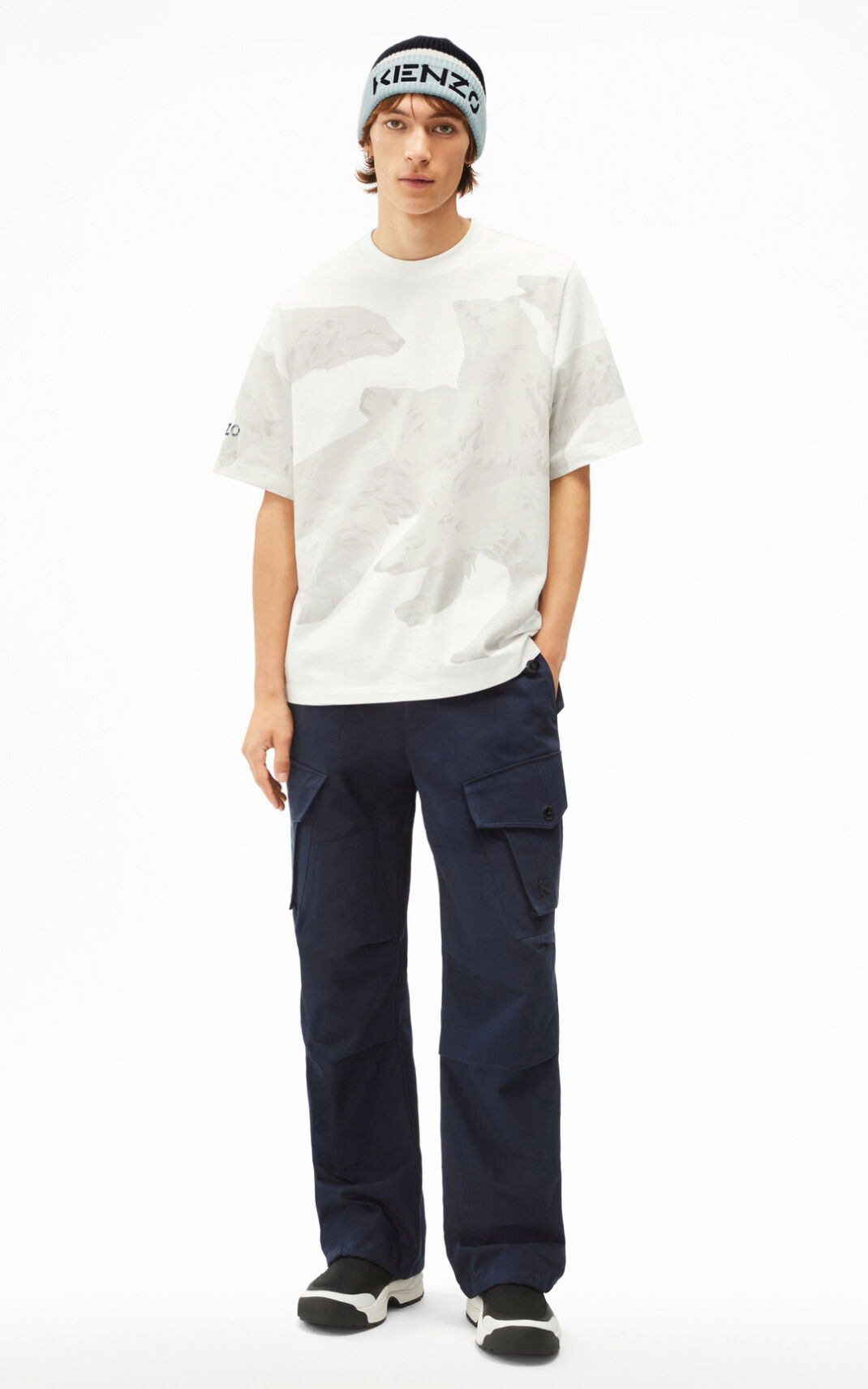 Camisetas Kenzo The Invierno Capsule Polar Bear oversize Hombre Blancas - SKU.3166961